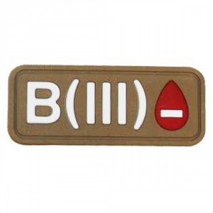 Патч ПВХ "Группа крови" B (III) Rh- (25х60 мм) / Койот / арт.: 19403097 [STICH PROFI]